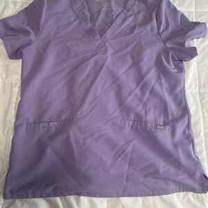 Purple Figs Scrub Top